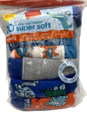 Boys 10 Pack Design Assorted Brief Size 2T|3T